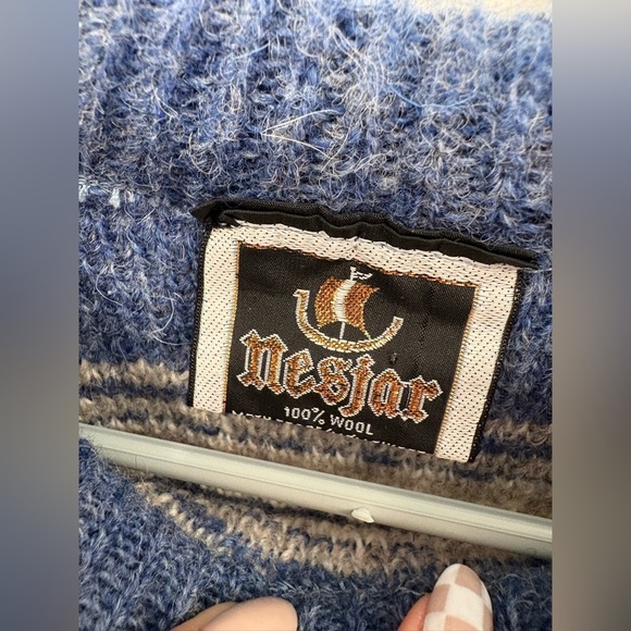 EUC-Vintage 70s Norwegian Cardigan Sweater- Men’s large - Picture 5 of 5